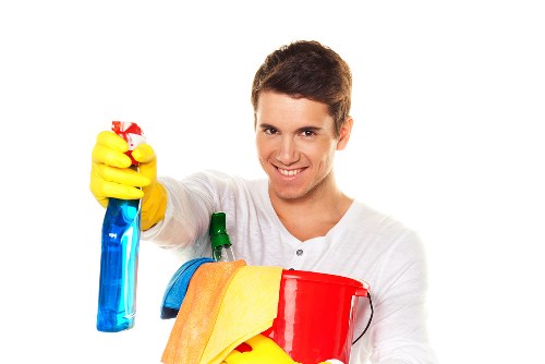 Cleaner treating carpet stains in a Wembley Park home
